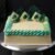 Emerald Azure Square -1KG Ribbon Cake
