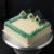Emerald Azure Square -1KG Ribbon Cake