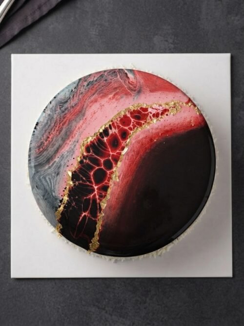 Lava Mirror Glaze Cake - 1KG  Mirror Glaze Cake
