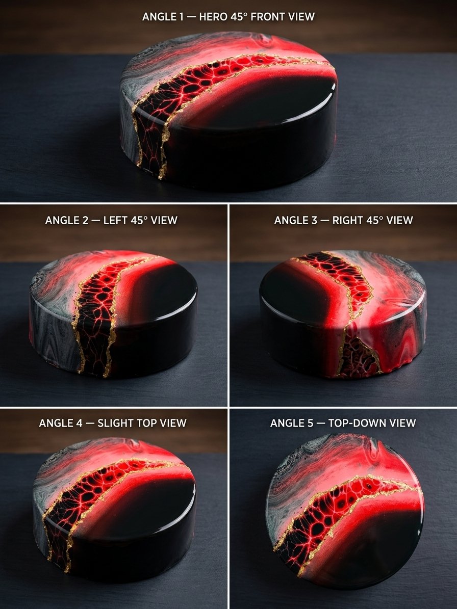 Lava Mirror Glaze Cake - 1KG  Mirror Glaze Cake