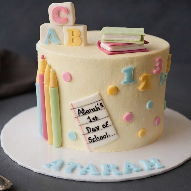 Little ABC (1) Little ABC - 1KG Ribbon Cake