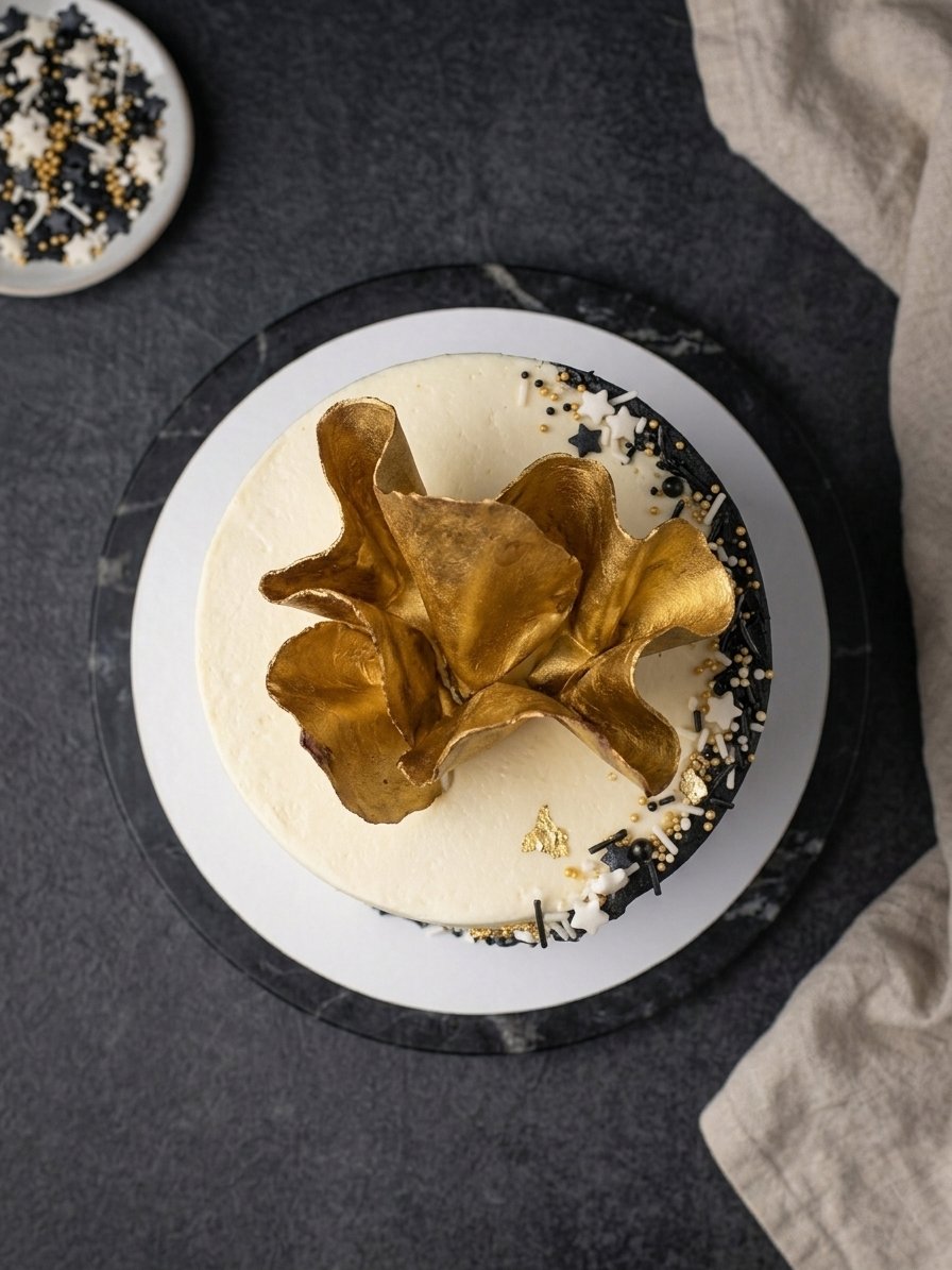 Monochrome Gold Cake - 1KG Butter Chocolate Cake (1) Monochrome Gold Cake - 1KG Butter Chocolate Cake